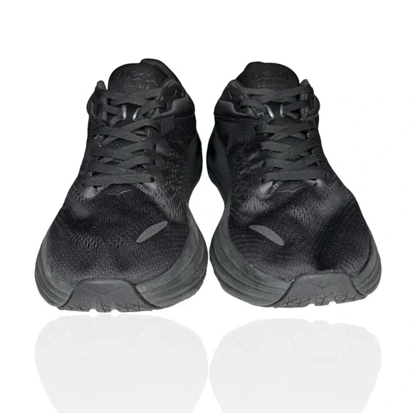 Hoka One One Bondi 8 Wide Shoes Mens‎ 10 D Black BBLC Cushion Comfort Running